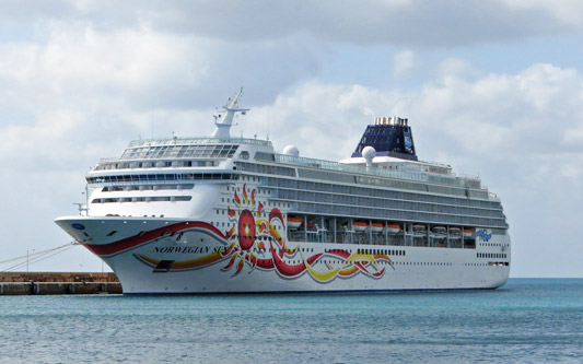 Azura Cruise - NORWEGIAN SUN at Barbados - Photo: © Ian Boyle, 23rd March 2014 - www.simplonpc.co.uk