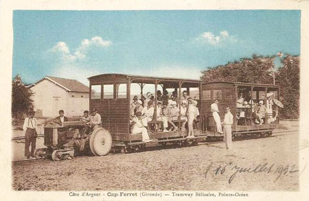 Horse tramway on Cap-Ferret - Simplon Postcards - www.simplonpc.co.uk