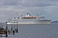 ATHENA - Classic International Cruises - Passing Felixstowe whilst arriving Harwich - Photo: © Ian Boyle,1st May 2010