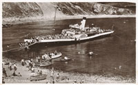 Cosens & Co paddle steamer at Lulworth Cove - www.simplonpc.co.uk