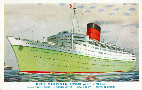Cunard CARONIA of 1948 - www.simplonpc.co.uk