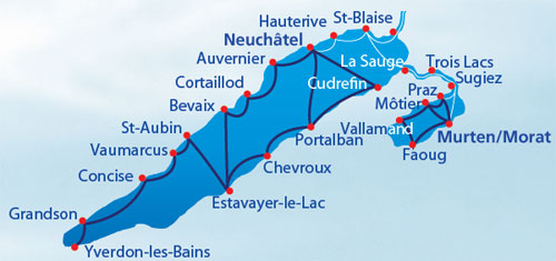 Map of Lac de Neuchatel