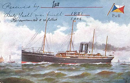 VECTIS - P&O 1881 - Simplon Postcards - simplonpc.co.uk