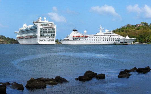 Azura Cruise - SEABOURN SPIRIT at Castries, St Lucia - Photo: © Ian Boyle, 23rd March 2014 - www.simplonpc.co.uk