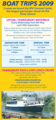 CONWAY CASTLE - Severn Leisure Cruies - www.simplonpc.co.uk - Simplon Postcards Website