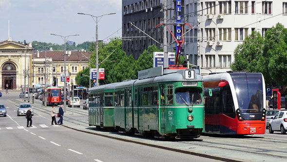 BelgradeCAF Urbos 3 Tram - www.spimplonpc.co.uk - Photo: ©Ian Boyle 17th May 2016