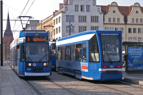 Rostock Trams - www.simplonpc.co.uk - Simplon Postcards