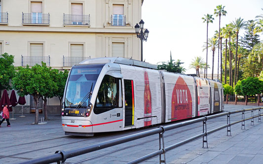 Seville CAF Urbos Tram 301 - www.simplonpc.co.uk - Photo: ©Ian Boyle 17th May 2016