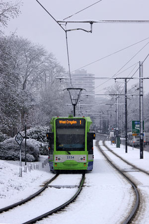Croydon Tramlink in the Snow - Photo: © Ian Boyle, 6th January 2010