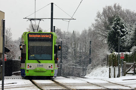 Croydon Tramlink in the Snow - Photo: � Ian Boyle, 6th January 2010