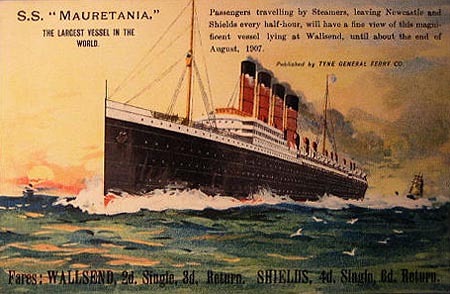 Tyne Ferry & RMS Mauretania - www.simplonpc.o.uk