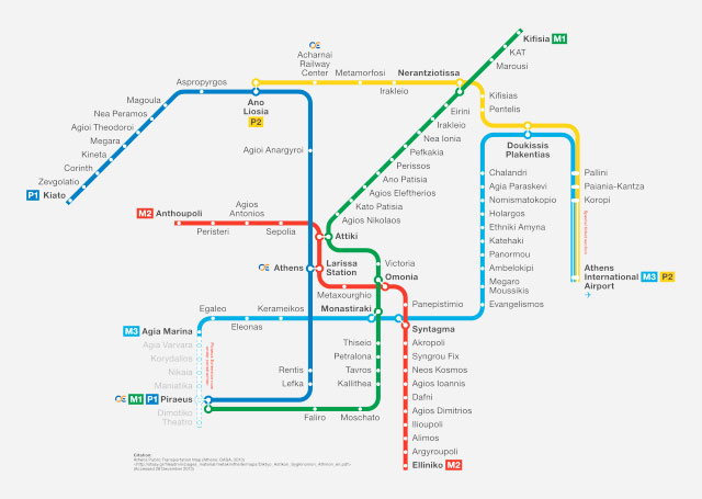 Atens Metro Map - OASA