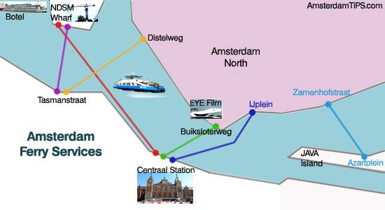 GVB Ferry Map