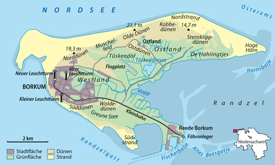Map of Borkum