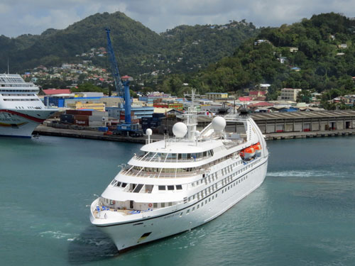 Azura Cruise - SEABOURN SPIRIT at Castries, St Lucia - Photo: © Ian Boyle, 23rd March 2014 - www.simplonpc.co.uk