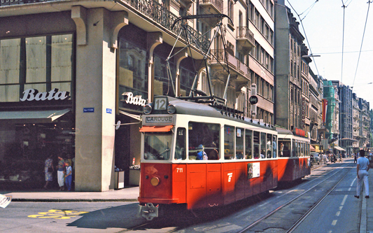Swiss Standard Tram - www.simplonpc.co.uk - Photo: ©1985 Ian Boyle