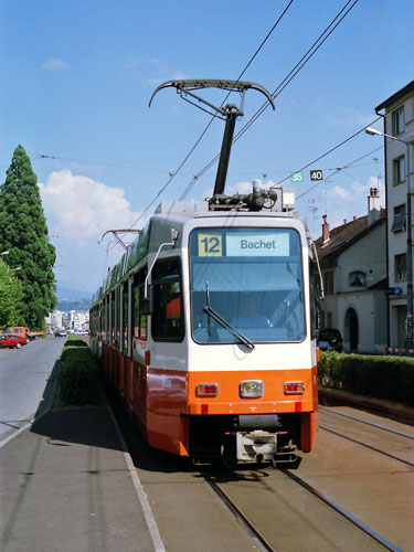 Swiss DAV Be4/6 Tram - www.simplonpc.co.uk - Photo: ©1985 Ian Boyle