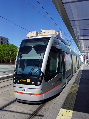 Seville CAF Urbos Tram 303 - www.simplonpc.co.uk - Photo: ©Ian Boyle 17th May 2016